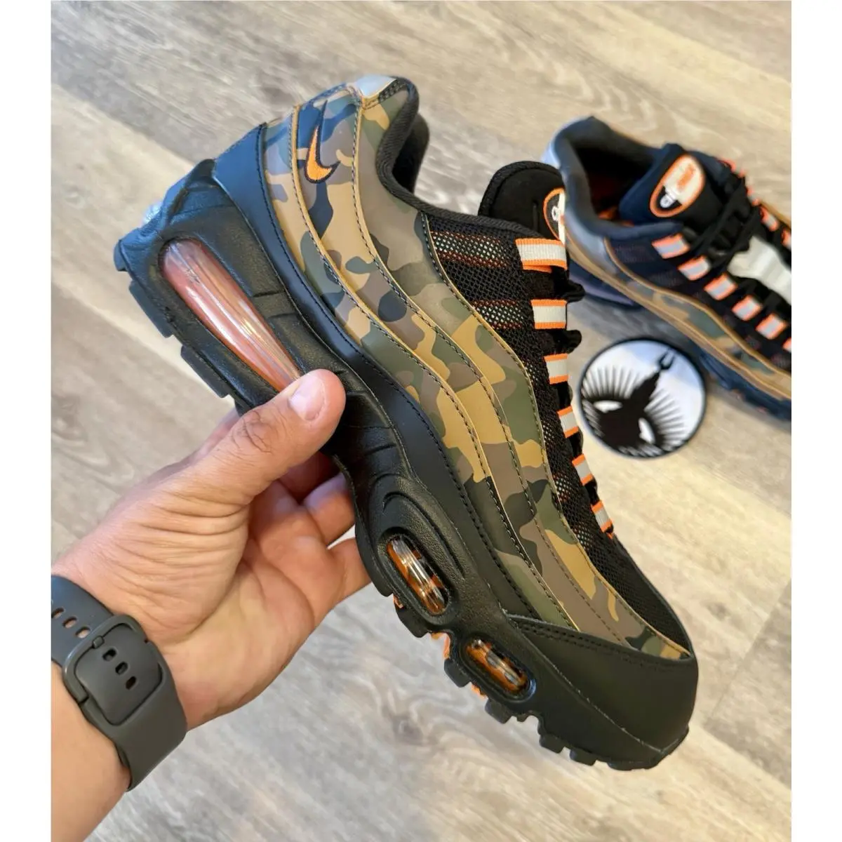 Nike shoes - Nike Air Max 95 OG - HQ1973-001 - Black/Safety Orange/Metallic Silver/Golden Beige/Cargo Khaki (UPC: 198481704316) 8
