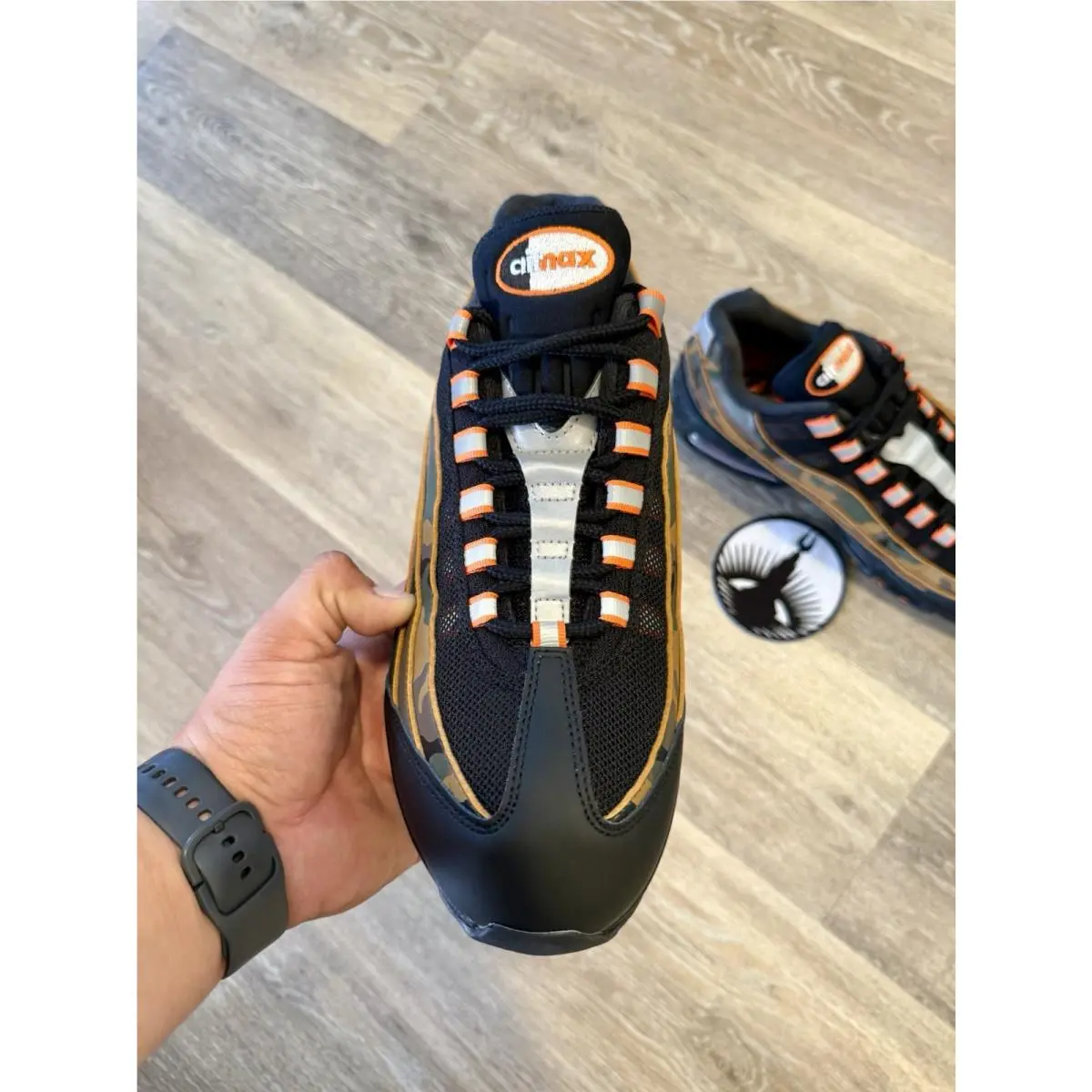 Nike shoes - Nike Air Max 95 OG - HQ1973-001 - Black/Safety Orange/Metallic Silver/Golden Beige/Cargo Khaki (UPC: 198481704316) 4