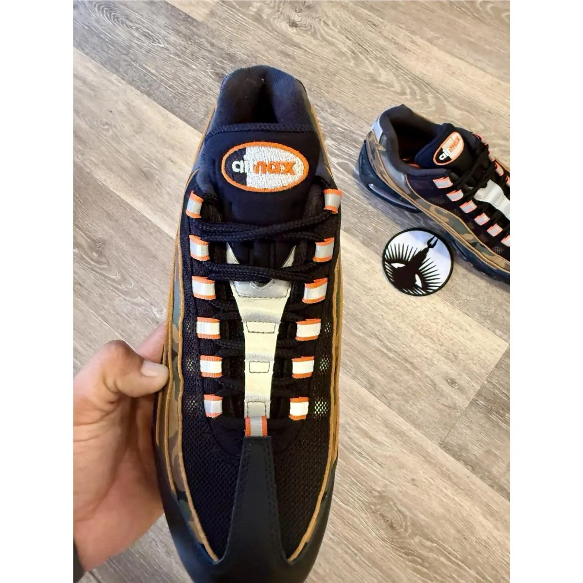 Nike shoes - Nike Air Max 95 OG - HQ1973-001 - Black/Safety Orange/Metallic Silver/Golden Beige/Cargo Khaki (UPC: 198481704316) 6