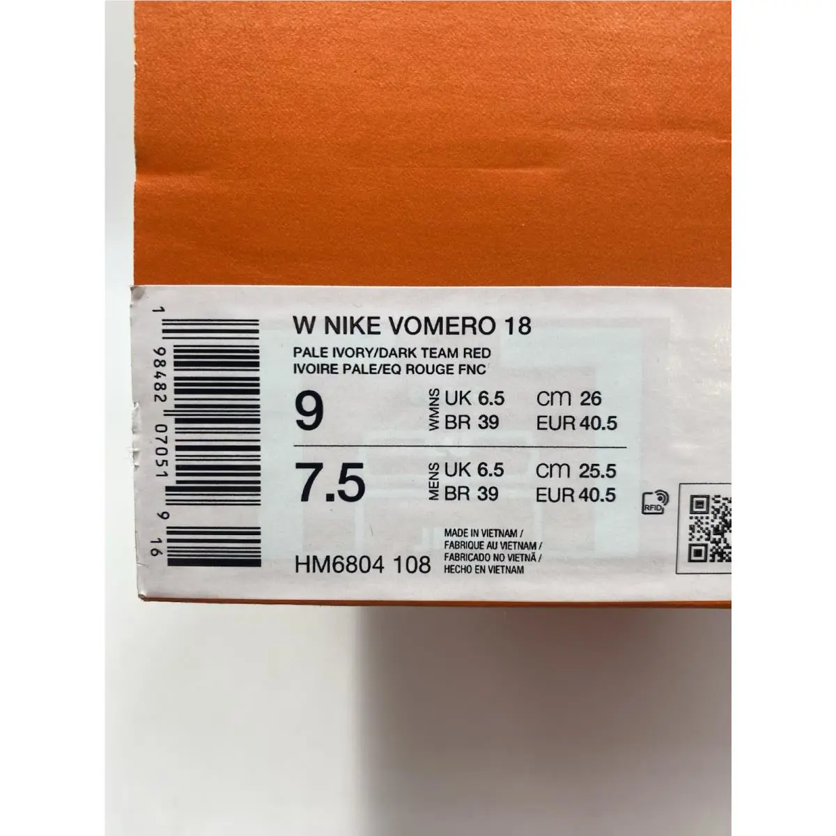Nike shoes - Nike W Vomero - Vomero - HM6804 108 - Pale Ivory/Dark Team Red (UPC: 198482070519) 6