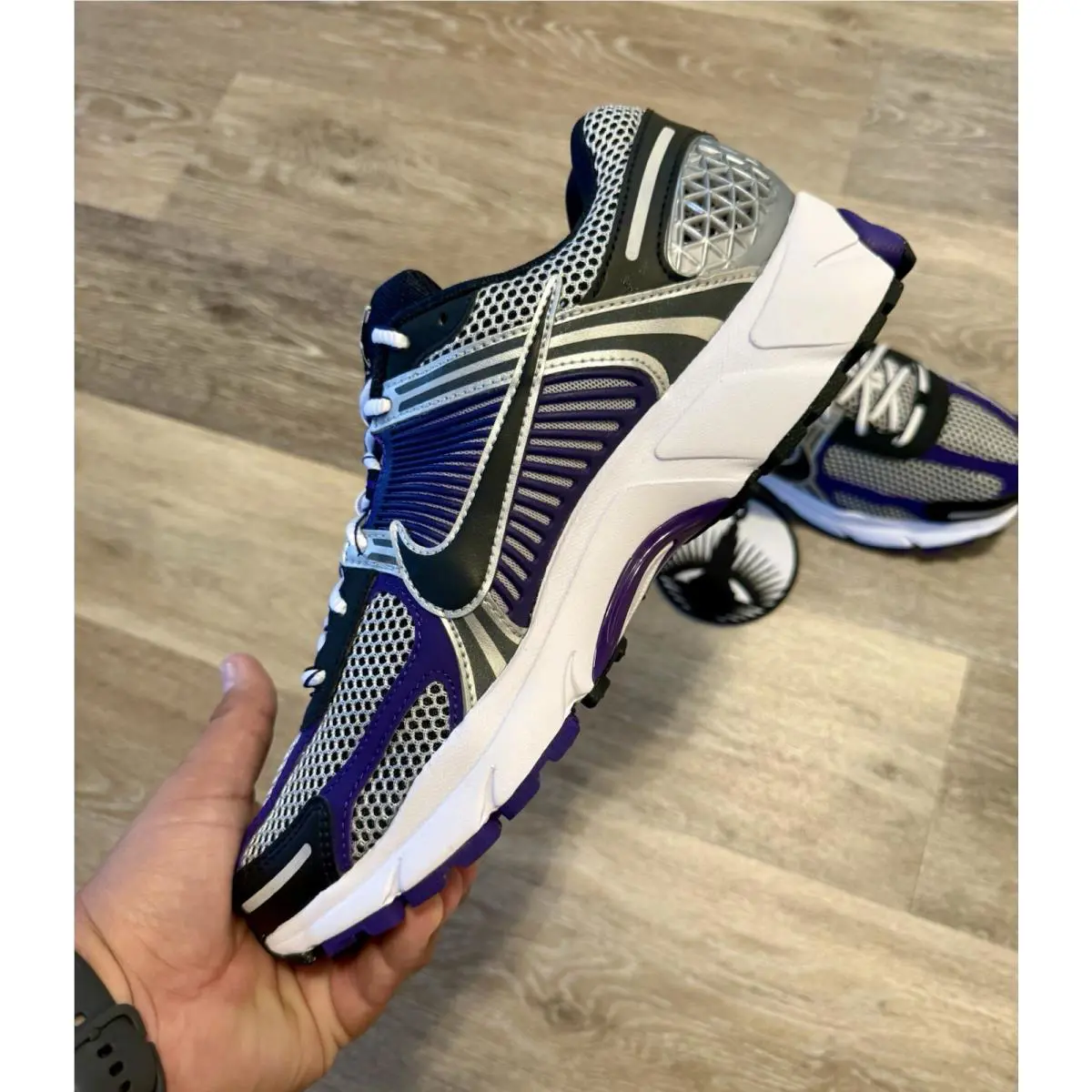 Nike shoes - Nike Air Zoom Vomero 5 - IM2220-095 - Metallic Silver / Court Purple/ White / Black (UPC: 198481320066) 3