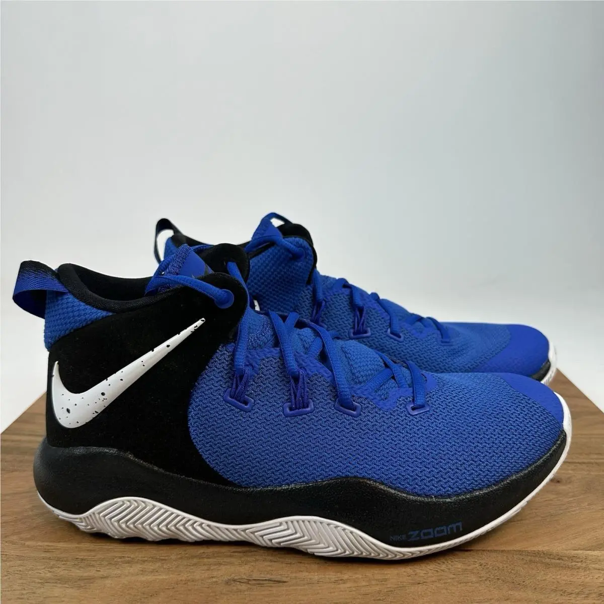 Mens Nike Zoom Rev II TB Blue Basketball Athletic Sneakers Shoes Sz 9.5 M