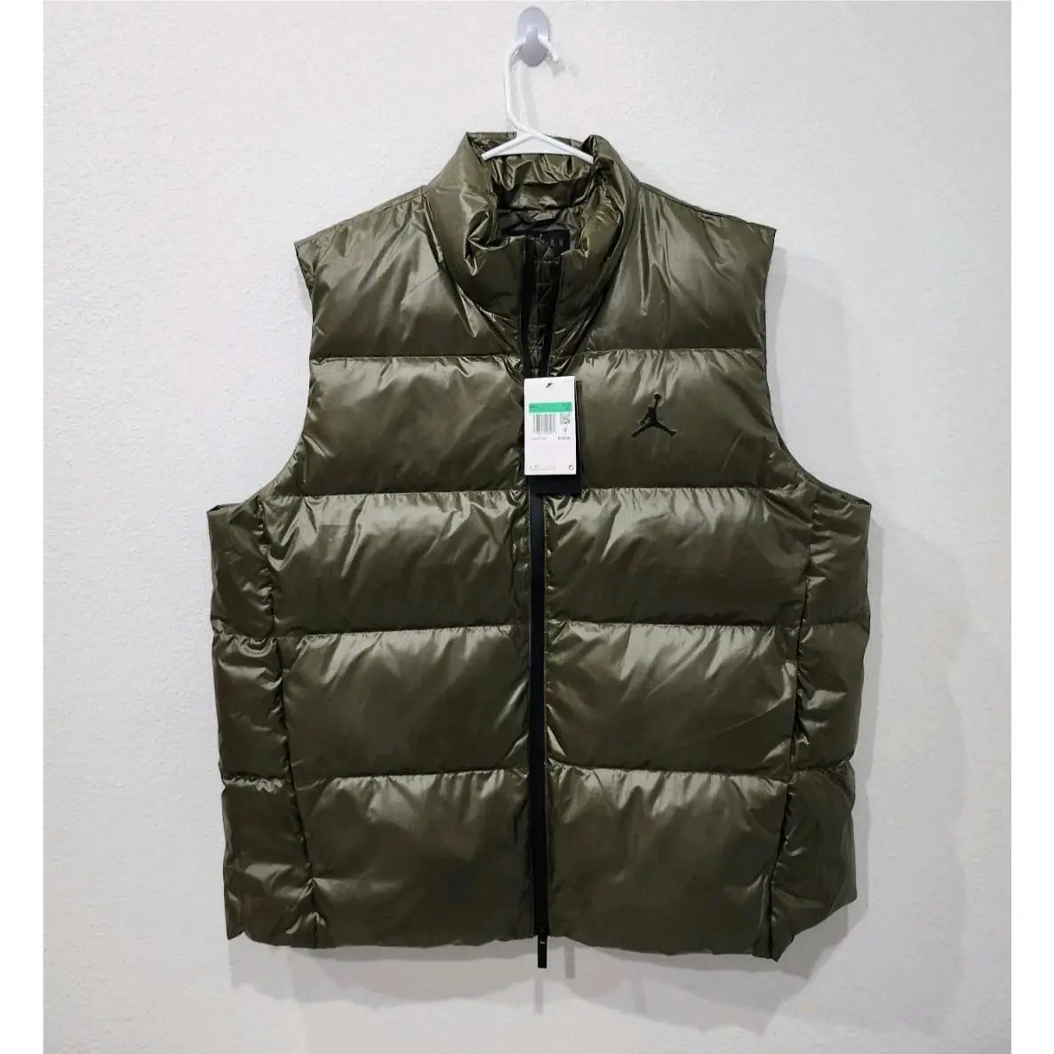 Nike Air Jordan Flight Therma Fit Puffer Vest Olive FV7273-222 Mens Size XL