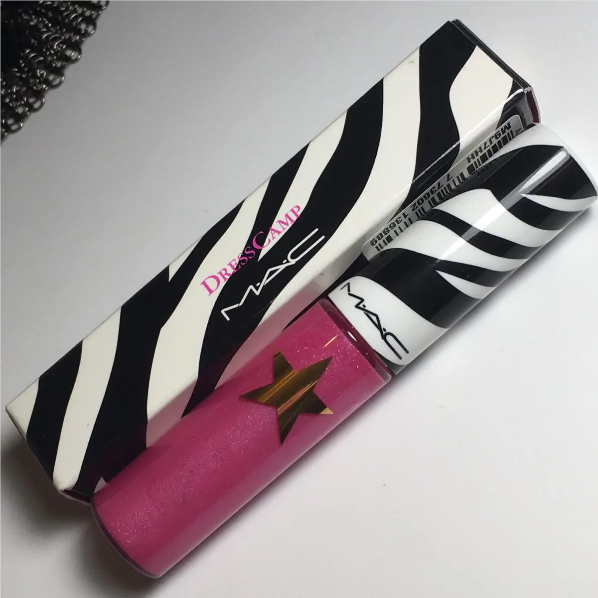 Mac Fashion Lipglass Dresscamp Pink White Pearl Limited Edition
