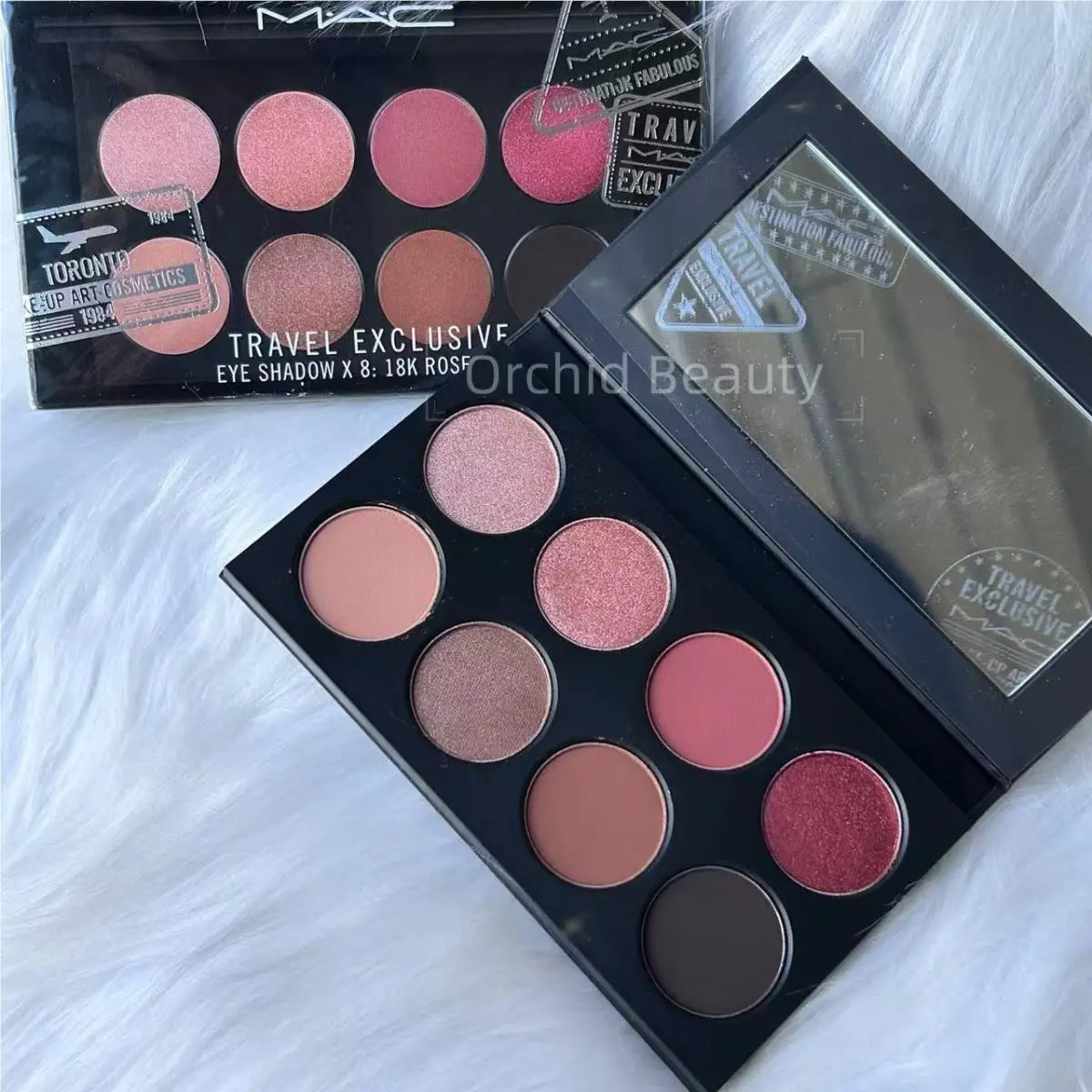 Mac Travel Exclusive Eye Shadow Palette X8 Rose Gold Full Size