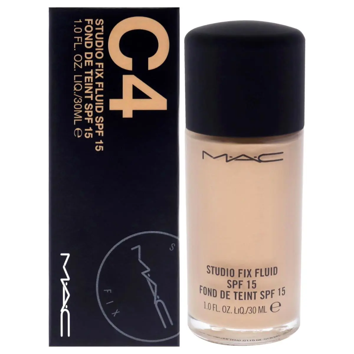 Mac Cosmetics C4 Skin Foundation Concealer 1oz Oil Free Long Lasting Matte Finish Spf 15 - C4
