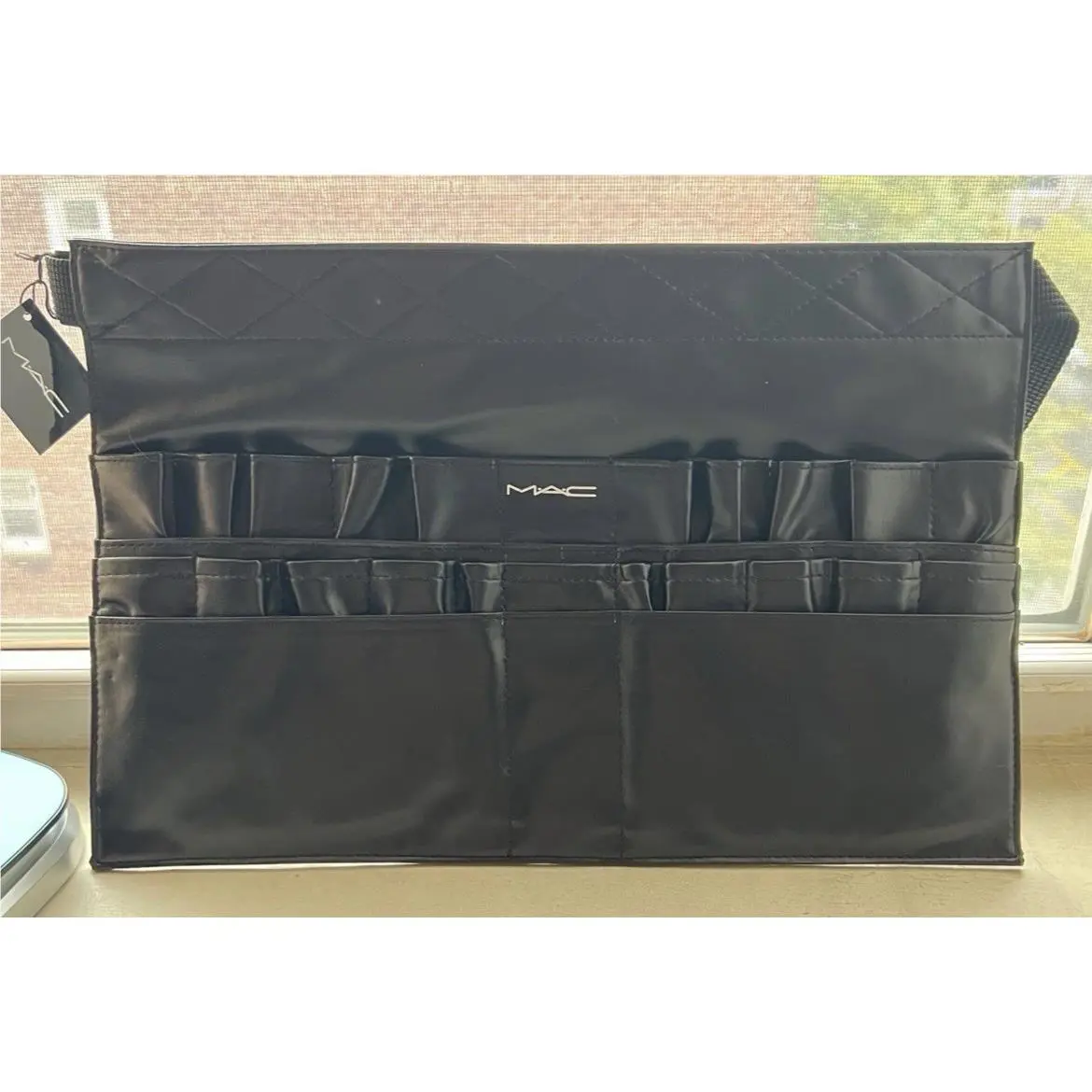 Mac Cosmetics Pro Makeup Brush Tool Belt Organizer Apron Black Pvc