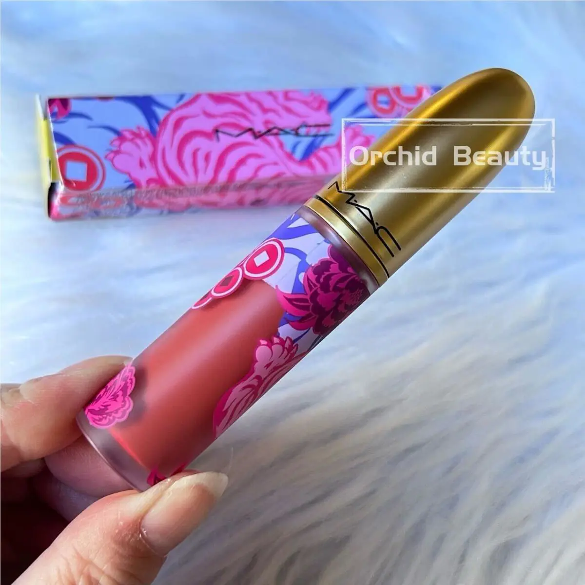 Mac Lunar Luck Powder Kiss Liquid Lipstick Luck BE A Lotus Full Size Rare