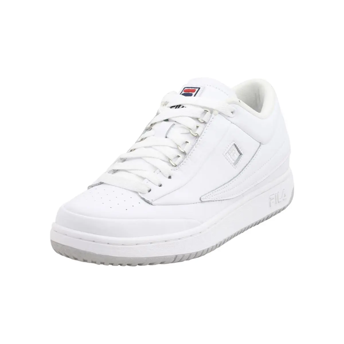 Fila Men`s T-1-Mid-Premio White/white/v Blue High Top Sneakers Shoes