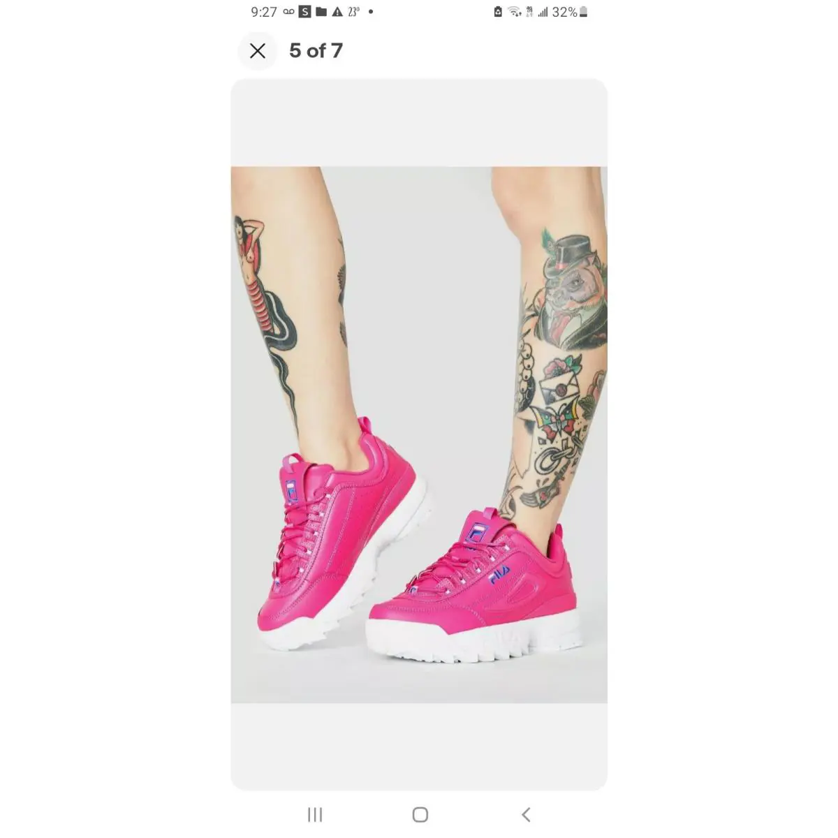 Fila shoes - FILA Disruptor II - Disruptor - 5XM00817956 - Pink (UPC: 723567406749) 5