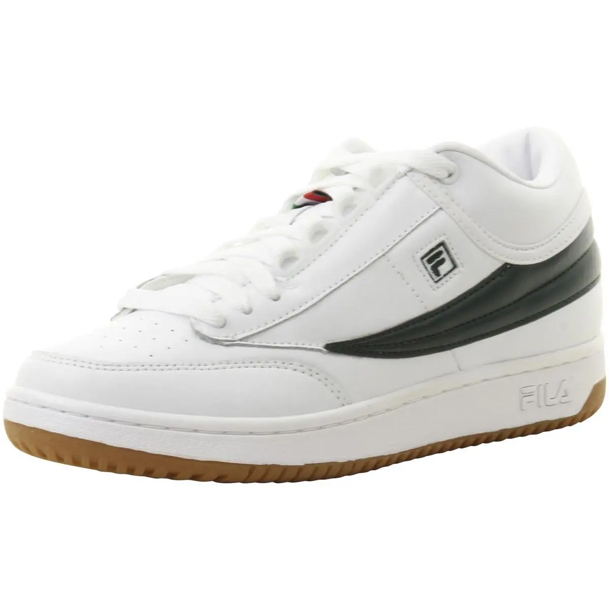Fila Men`s T-1 Mid White/sycamore/gum Sneakers Shoes Sz: 8.5