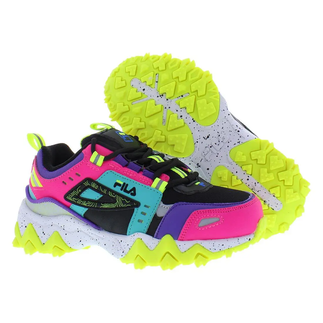 Fila Oakmont Tr Girls Shoes Size 3 Color: Black/multicolor - Black/Multicolor, Main: Multi-Colored