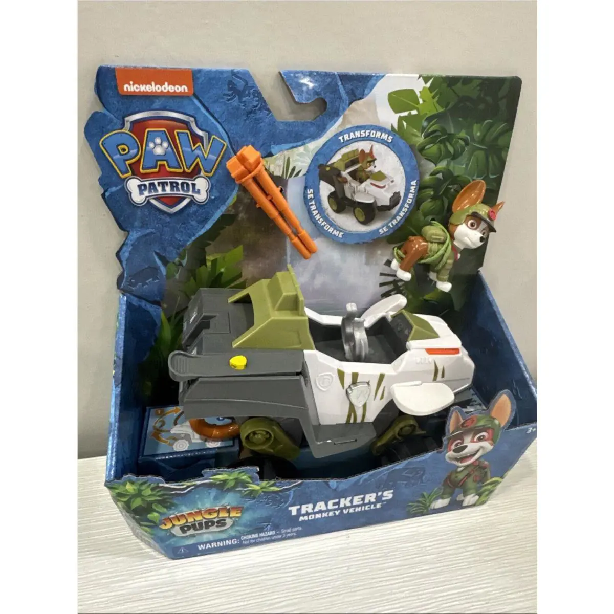 Spin Master Paw Patrol Jungle Pups Tracker Monkey Vehicle Figure Set Toy