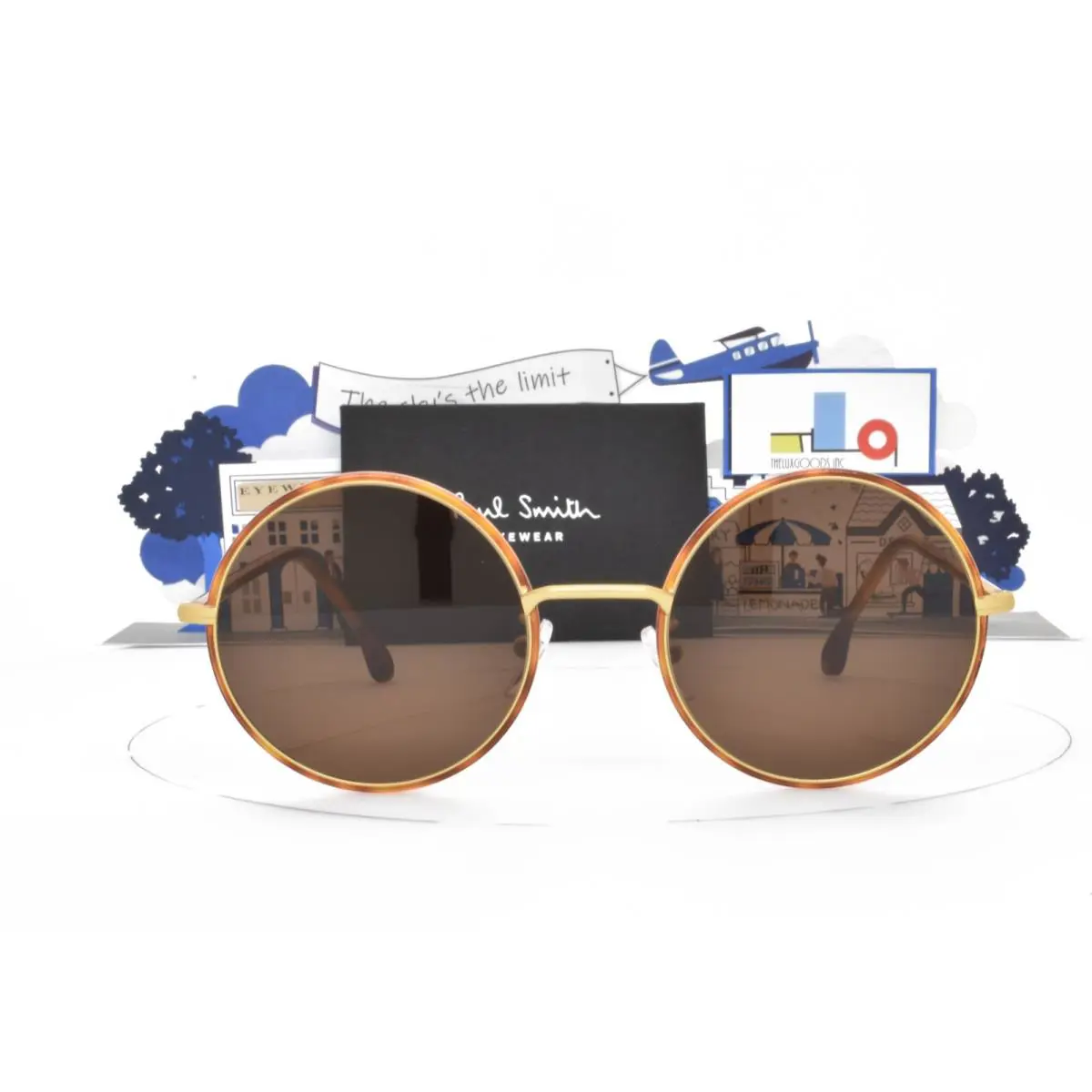 Alford V2 Round Honey Tortoise Sunglasses Brown Lens 51mm 51-21-145 by Paul Smith