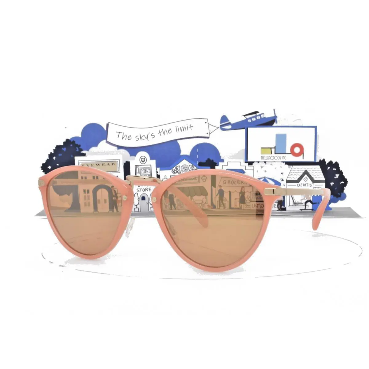 Sunglasses Coral W/gold Mirror 2N 54-19-140 by Paul Smith