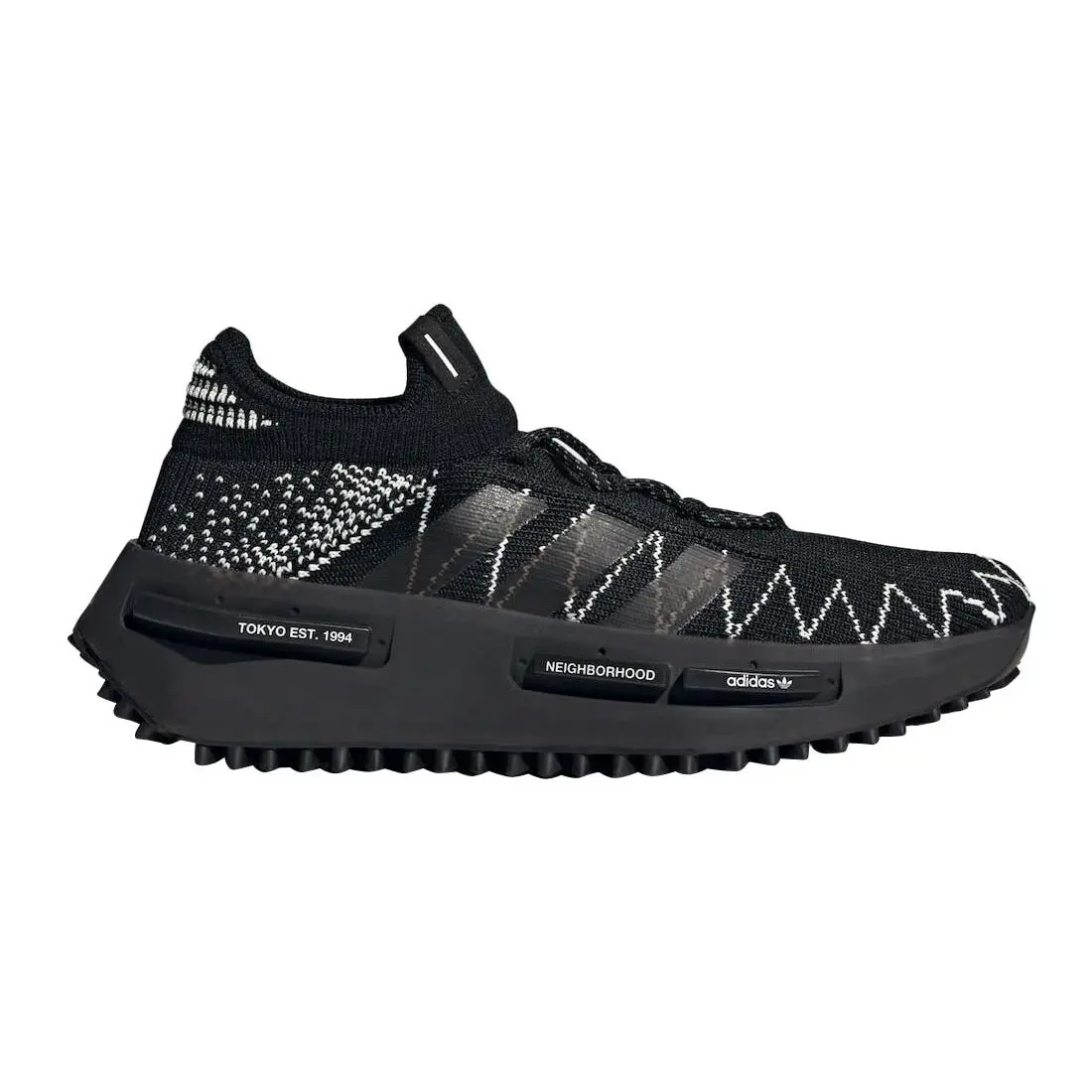 Adidas Originals Neighborhood Tokyo Model Nmd Black Sneakers Men Boost Trainers - Black