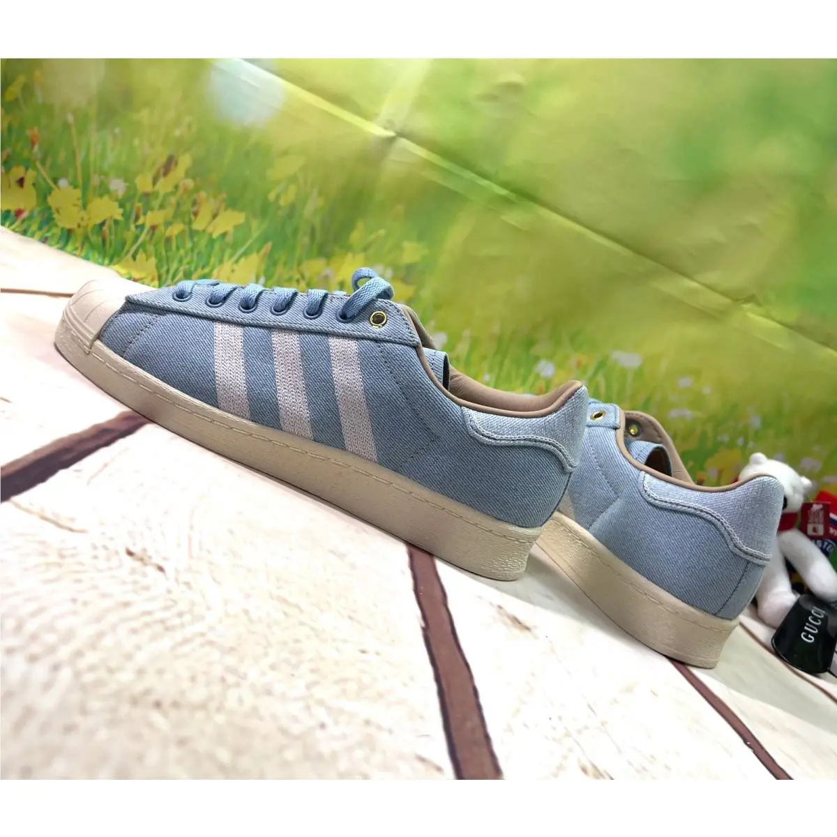 Adidas Originals Superstar 82 Men`s Light Denim White Sneakers JH5589