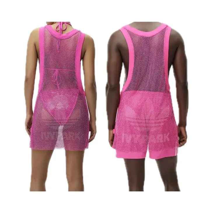 Adidas clothing - adidas x Ivy Park Pink Crystal Mesh Tank Top (All Gender) - IT8790 - Pink 0