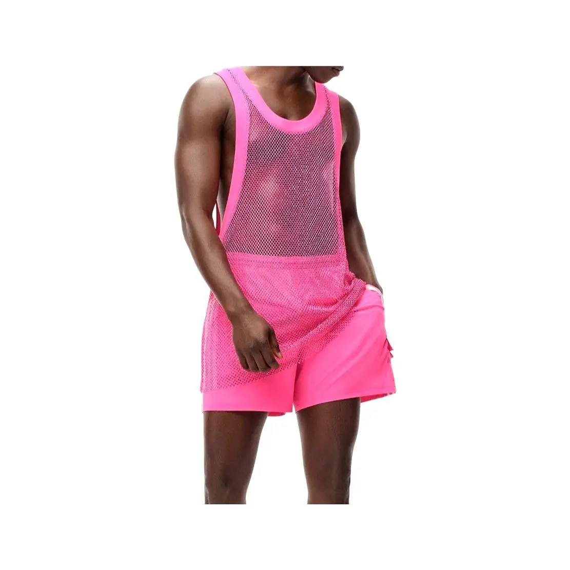 Adidas clothing - adidas x Ivy Park Pink Crystal Mesh Tank Top (All Gender) - IT8790 - Pink 7