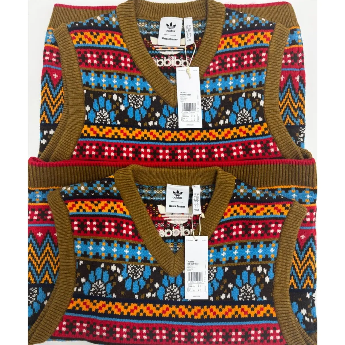 Wales Bonner X Adidas Originals Knit Vest Floral Accents Limited Top Men Size