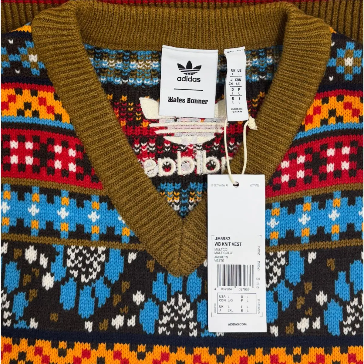 Adidas clothing - Adidas x Wales Bonner Knitted Vest - JE5983 - Multicolor 11