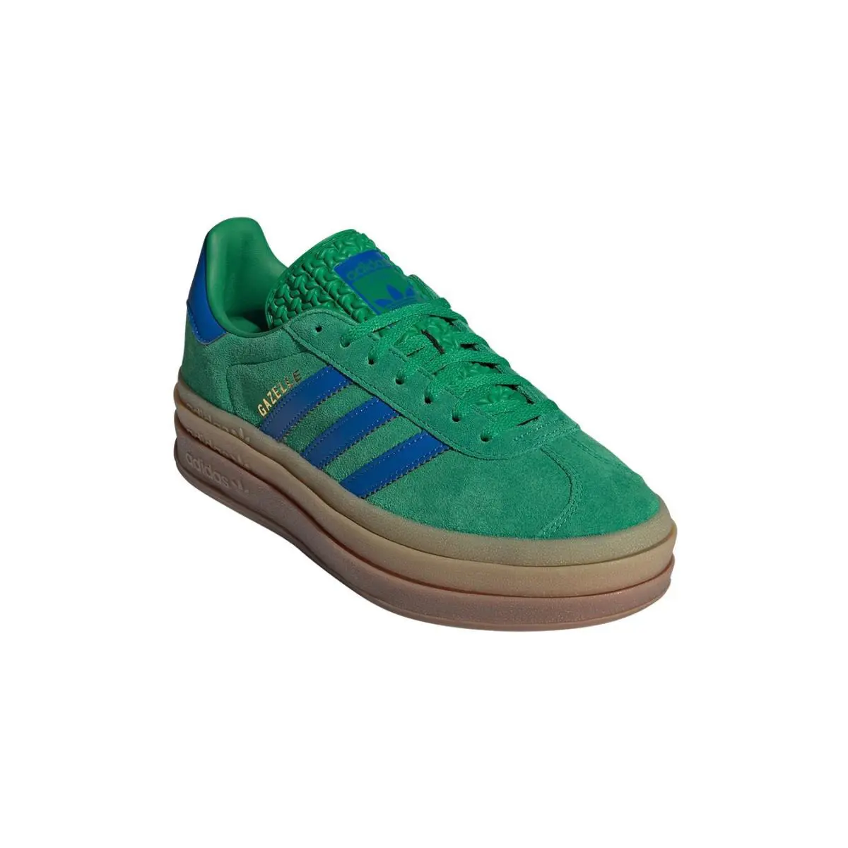 Adidas Originals Gazelle Green Bold Suede Wedge Sneakers Retro Shoes Women Size - Green