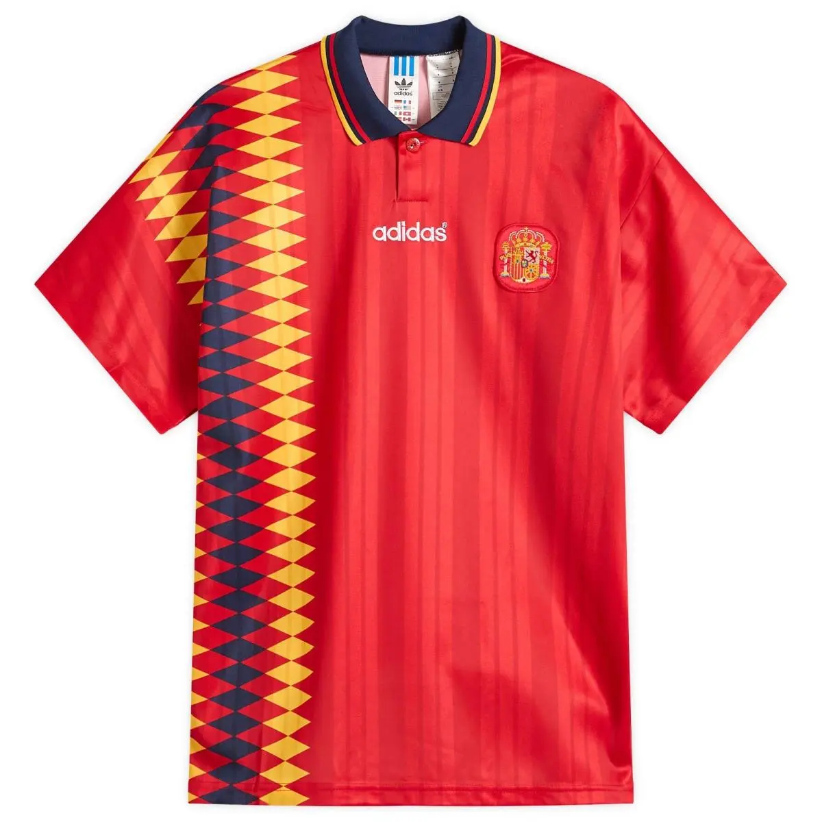 Adidas Spain Soccer 1994 Home Jersey Top Football Logo Retro Originals Men Size