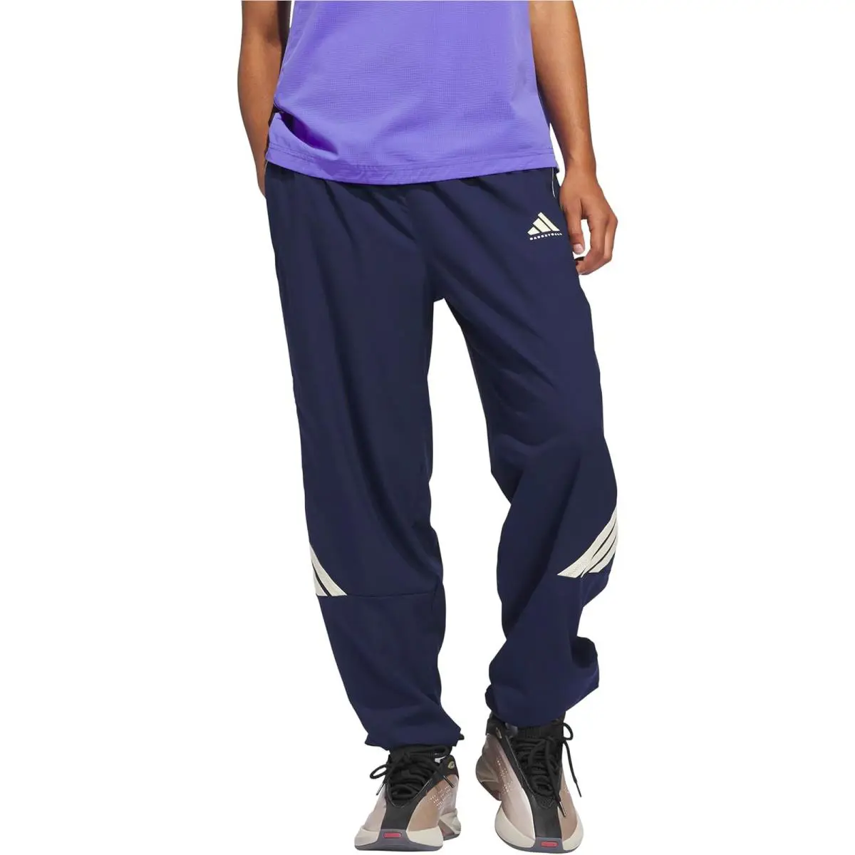 Adidas Women`s Crazylite Woven Basketball Pants Night Indigo/Warm Vanilla