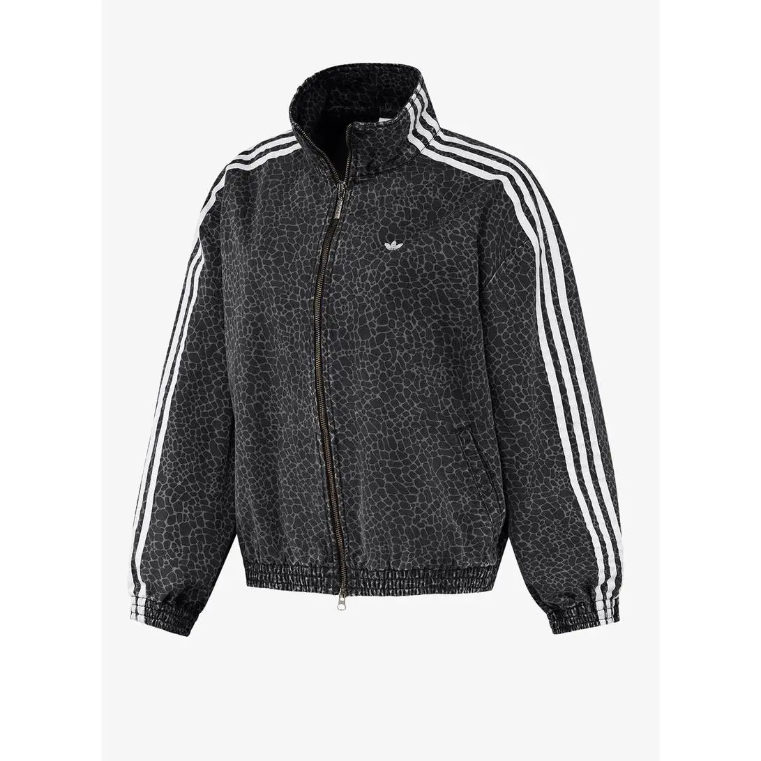 Adidas clothing - adidas Originals Firebird Oversized Aop Denim Jacket - KD8809 - Black 6
