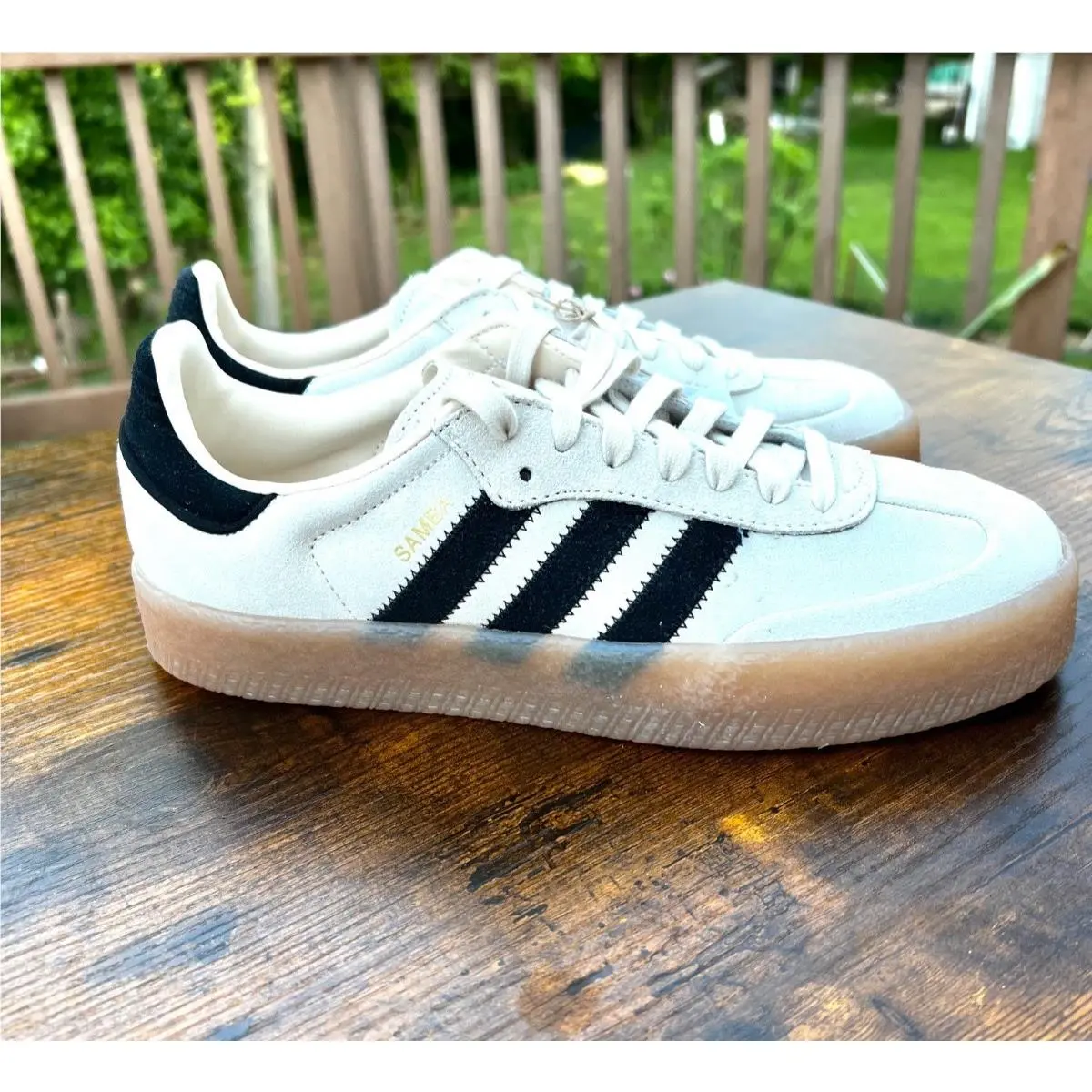 Adidas Sambae W Women Cloud White Core Black Gum Size 9.5 JR1437