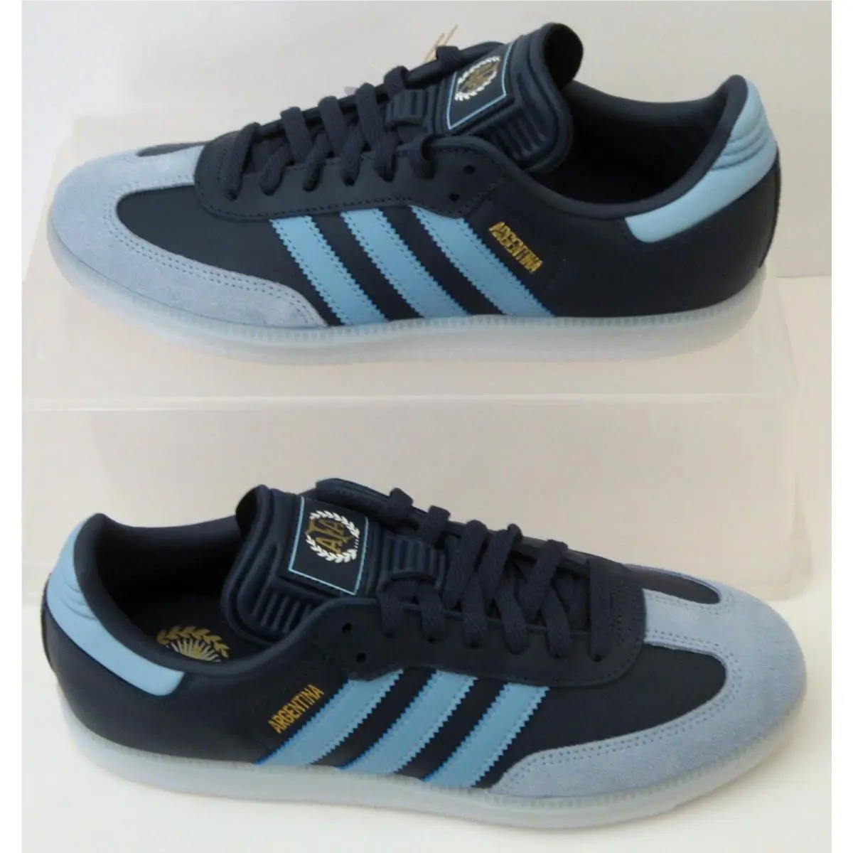 Adidas Samba Team Afa Navy Sky Blue Mens US Size 7.5 UK 7 Japan 255 JR6352