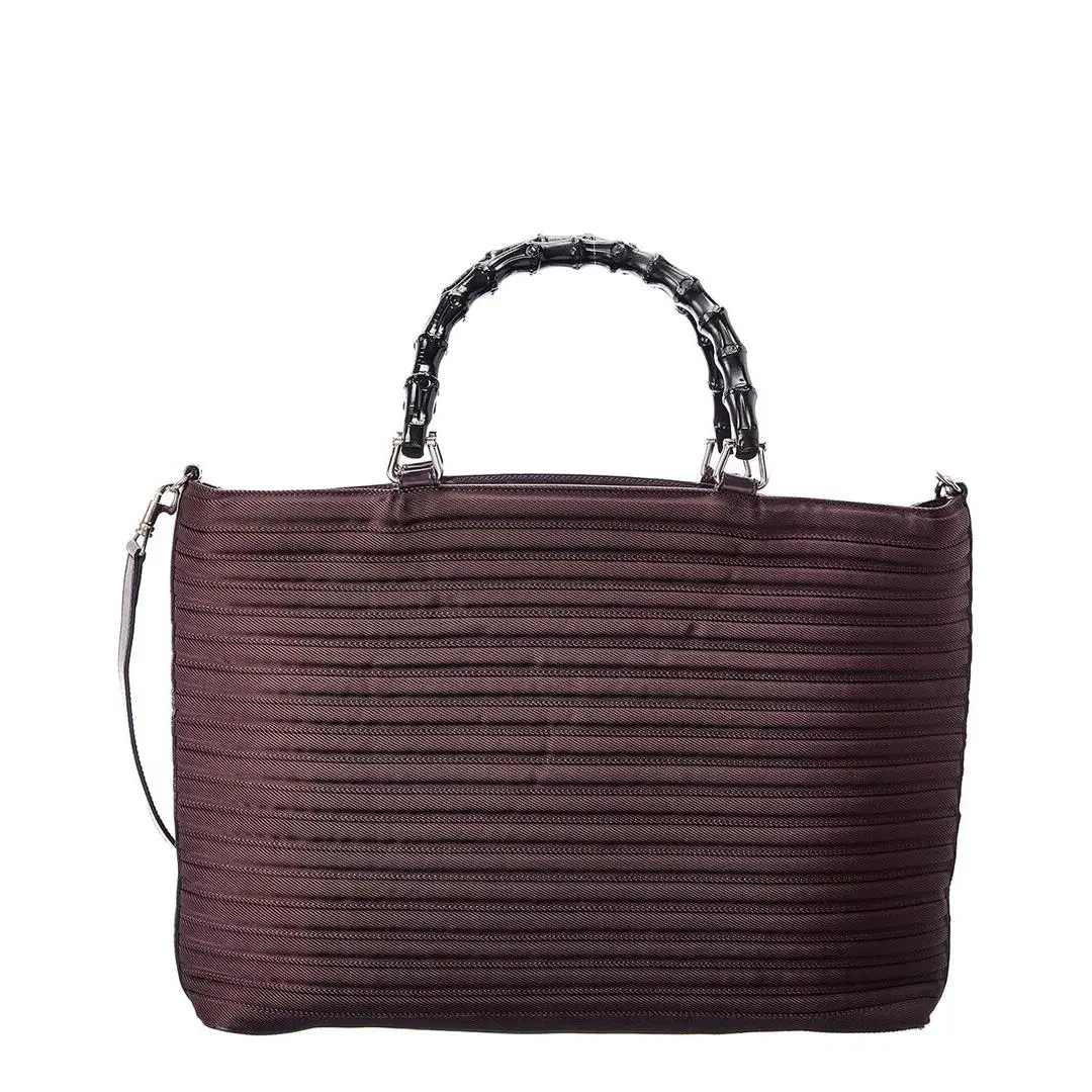 Gucci Black Leather Bamboo Tote Pre-loved Women`s by Louis Vuitton