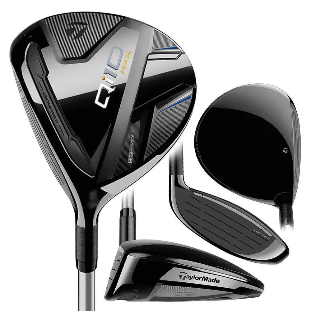 Taylormade Men Qi10 Max Fairway Wood - 24 LH 3 16 Graph Reg - Chrome