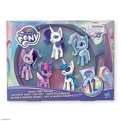My Little Pony Unicorn Sparkle Collection Set of 5 Toy Pony 3-inch Figures with