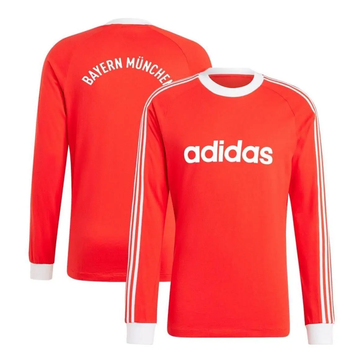Men`s Adidas Originals Red Bayern Munich Energy Drop `70s Long Sleeve Jersey