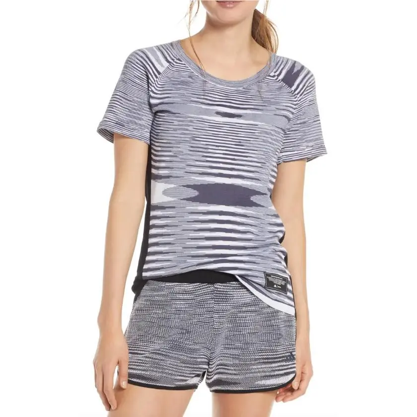 Adidas L11115 Women`s Black Grey City Runners Unite Running Tee Shirt Size XS