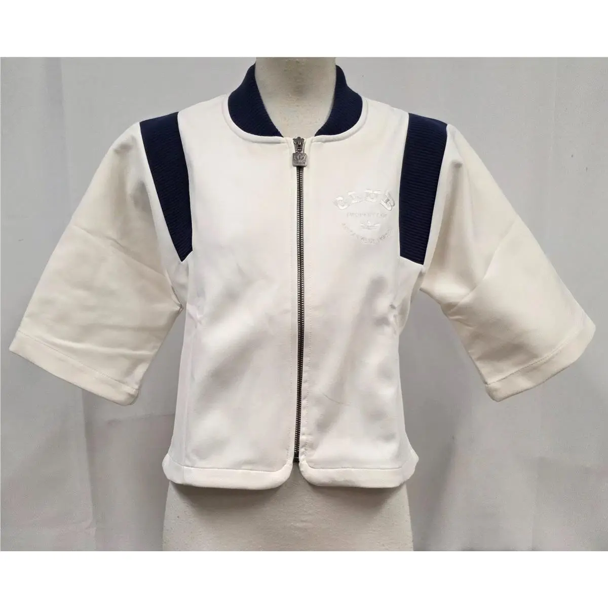 Womens Adidas Club Blue Version Crop Track Jacket S
