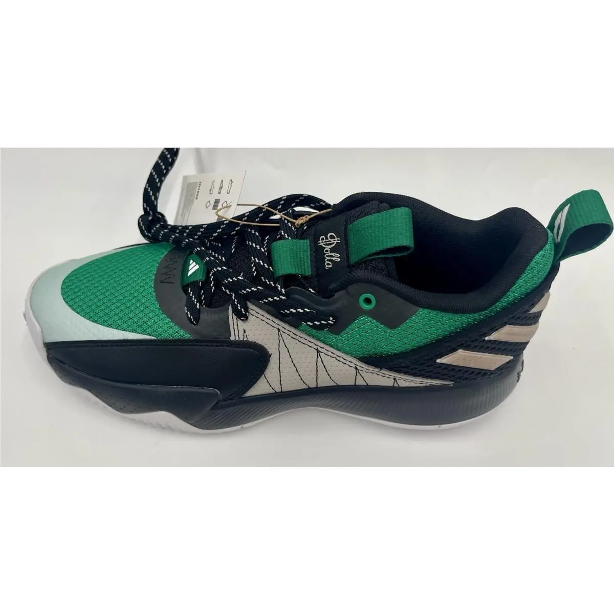 Adidas Green Black Dame Certified Basketball Shoes ID1808 - Men 9 - Women 10