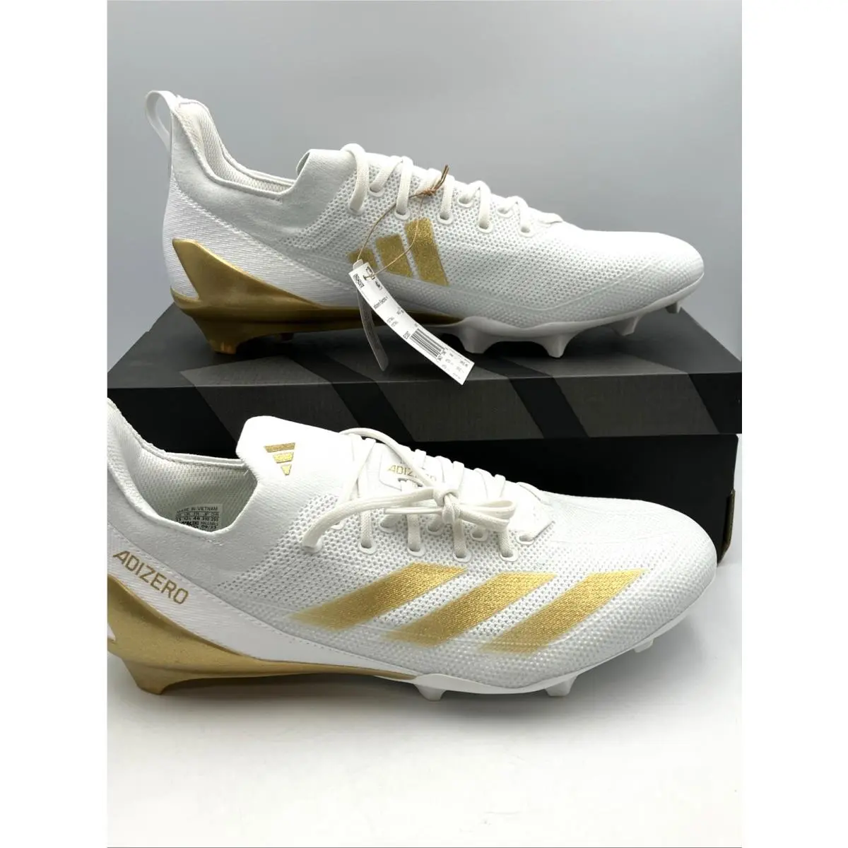 Adidas Adizero Electric Football Cleats Mens Gold White Sneakers Athletic 13