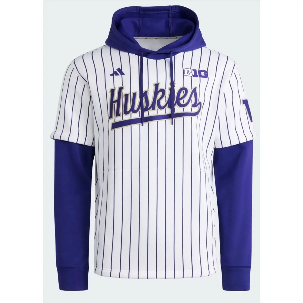 Adidas Washington Huskies Hooded Men’s Sweatshirt Jersey Large