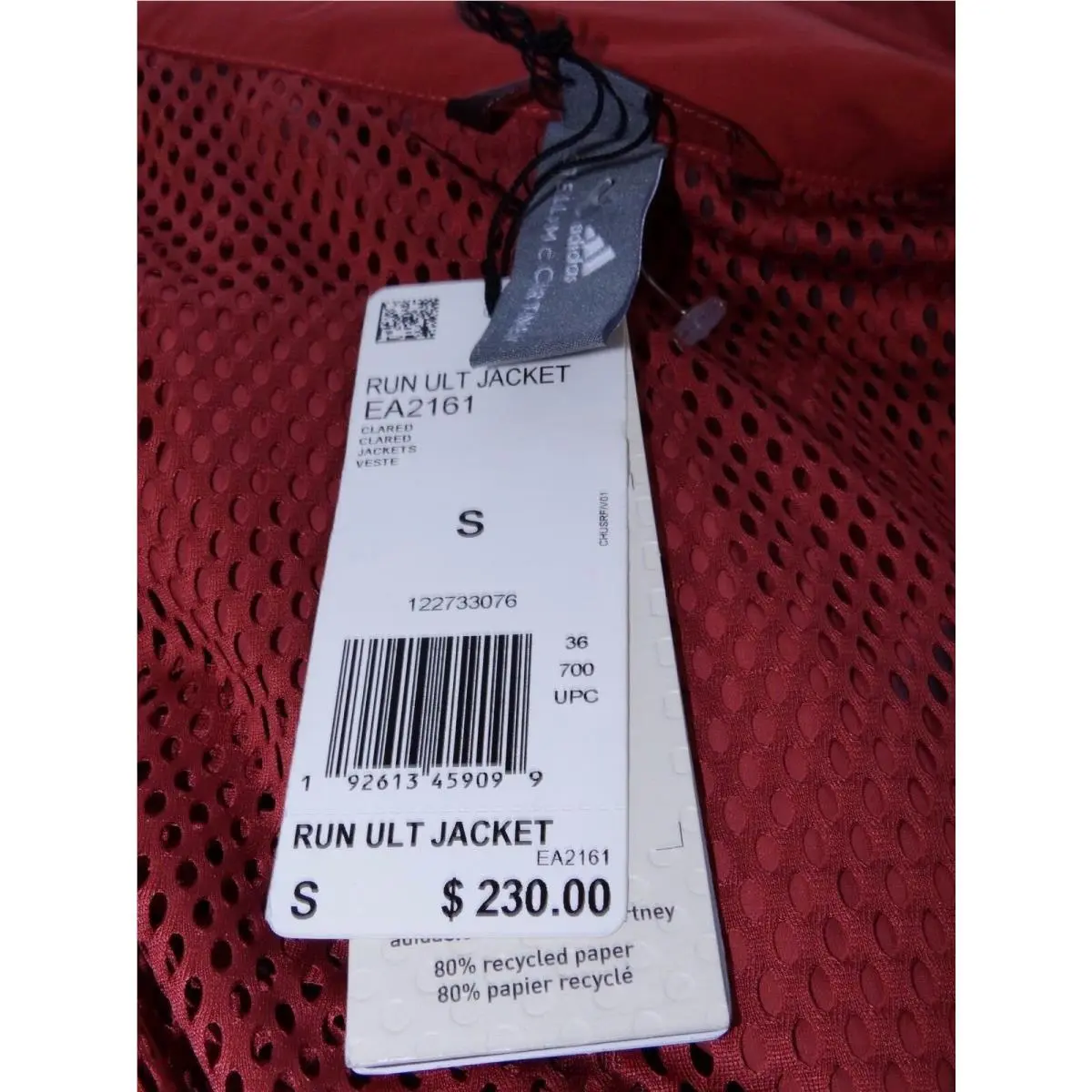 Adidas clothing - Run ULT - Run ULT - 122733076 - Red (UPC: 192613459099) 6