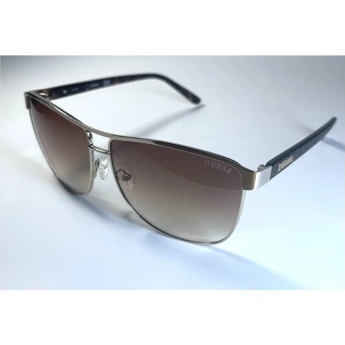 Guess Large Gold Guf 255 Logo Unisex Sunglasses + Case