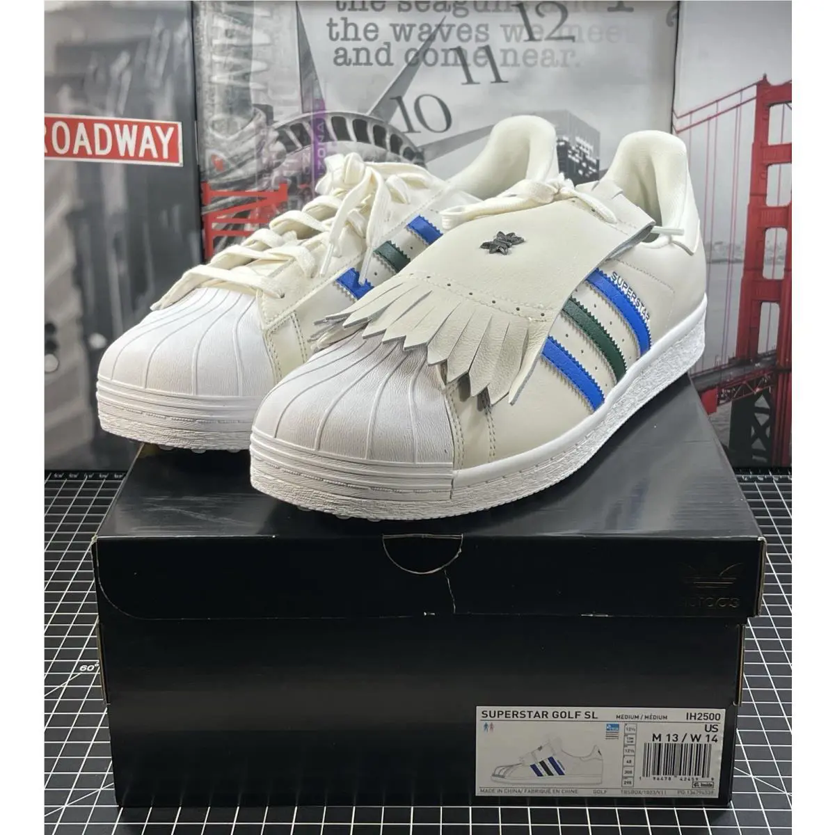 Adidas Rolling Links Superstar Chalk White Leather Spikeless Golf Men’s 13