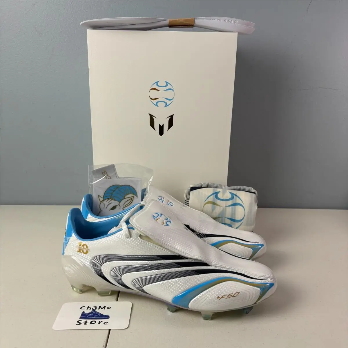 Adidas F50 Elite FG Tunit Soccer Shoes Messi Argentina White KH7934 Men`s Sz 12