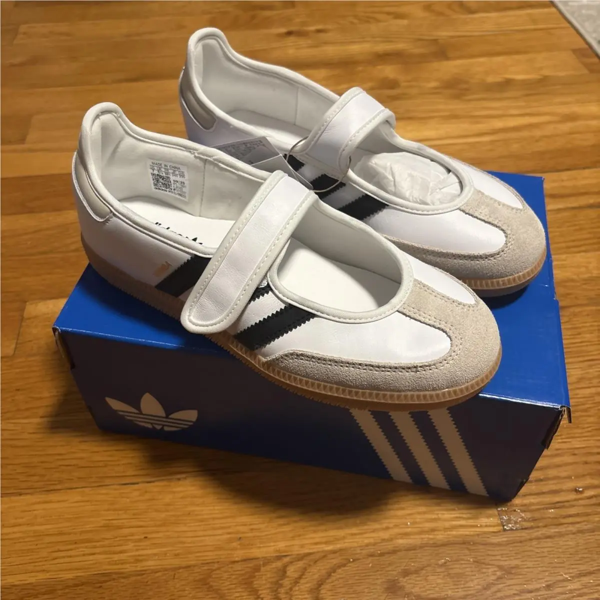 Samba Jane W White Black Mary Jane Sneakers JR1402 Womens Size 7 by Adidas