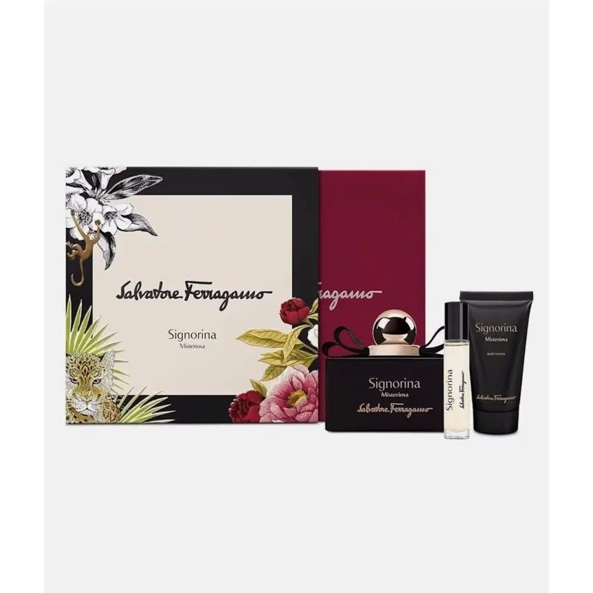 Salvatore Ferragamo Signorina Misteriosa 3pc Set 3.4oz+0.33oz Edp+1.7oz Lotion