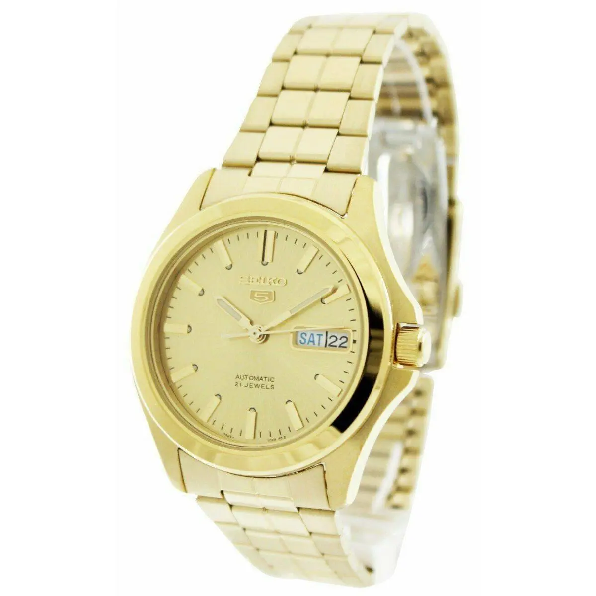 5 Automatic Gold Tone Stainless Steel Golden Dial SNKK98K1 30M Mens Watch by Seiko