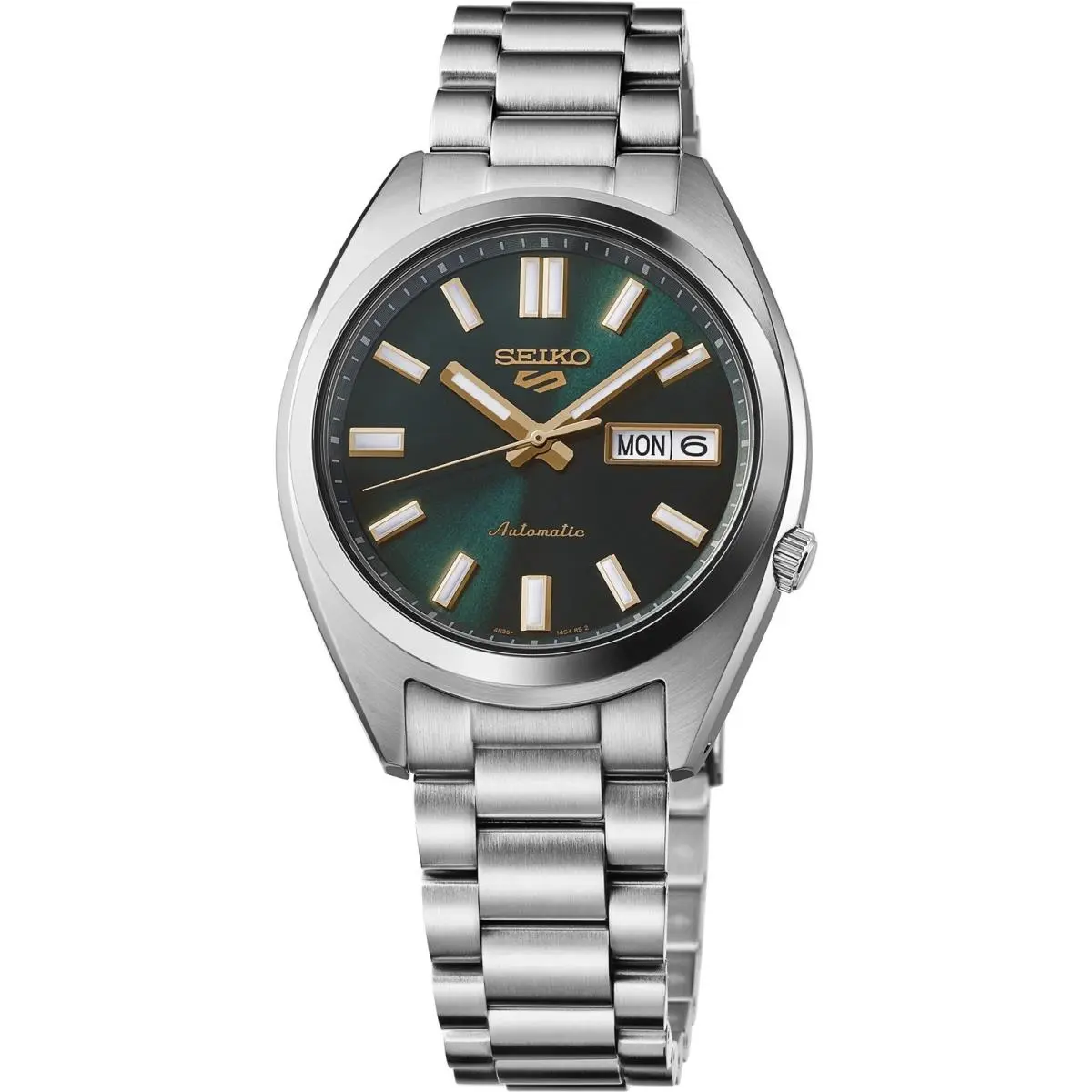 5 Sports SRPL57K1 37.4mm Green Dial Snxs Automatic Men Watch Steel by Seiko