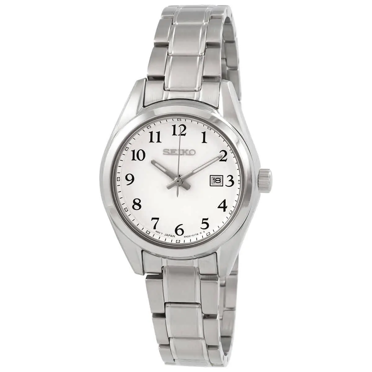 Seiko Core Quartz White Dial Ladies Watch SUR465P1
