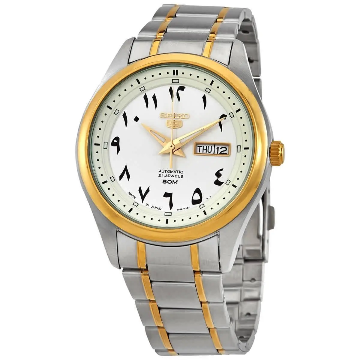 5 Automatic White Dial Men`s Watch SNKP22J1 by Seiko